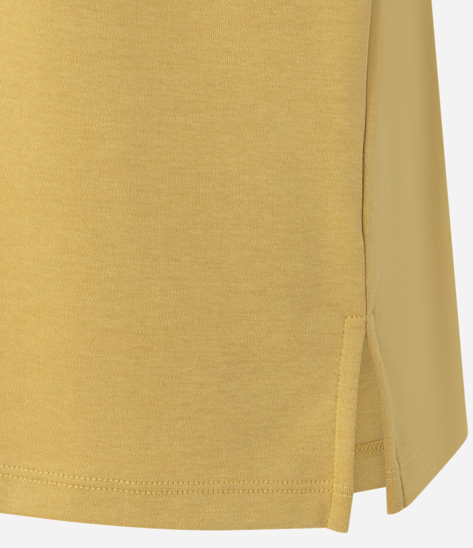 Blusa em Algodão Peruano Interlock com Gola Redonda Amarelo 6