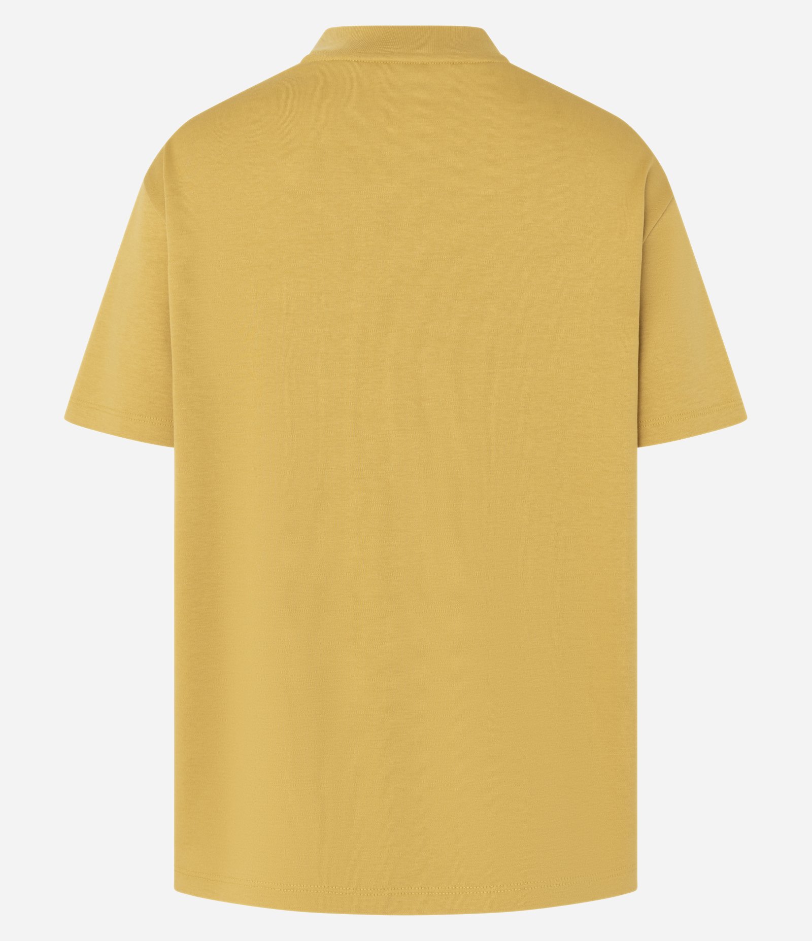 Blusa em Algodão Peruano Interlock com Gola Redonda Amarelo 7