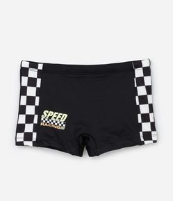 Sunga Infantil com Proteção UV Estampa Racing - Tam 5 a 14 Anos