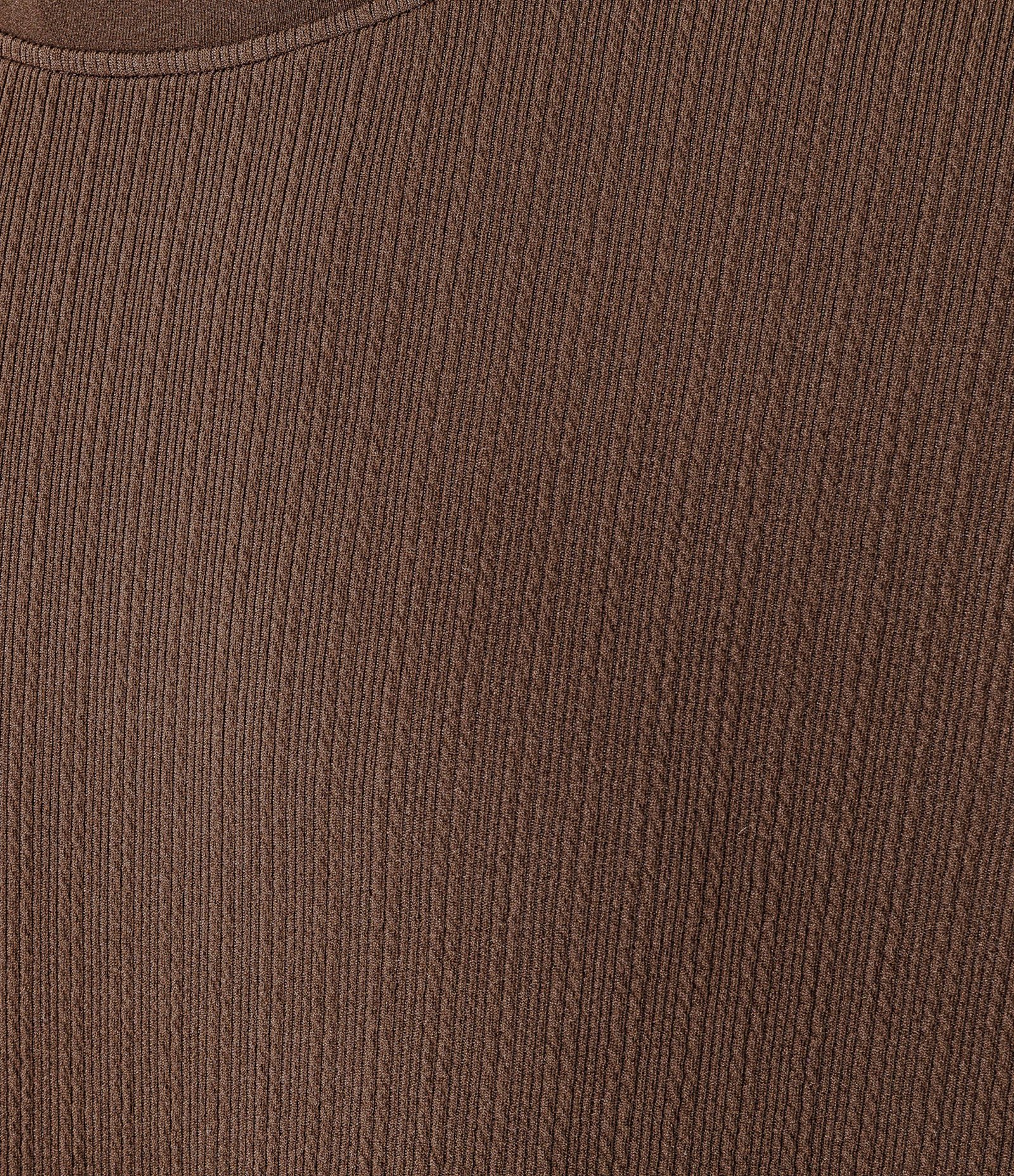 Camiseta Slim com Textura Vertical Marrom 6