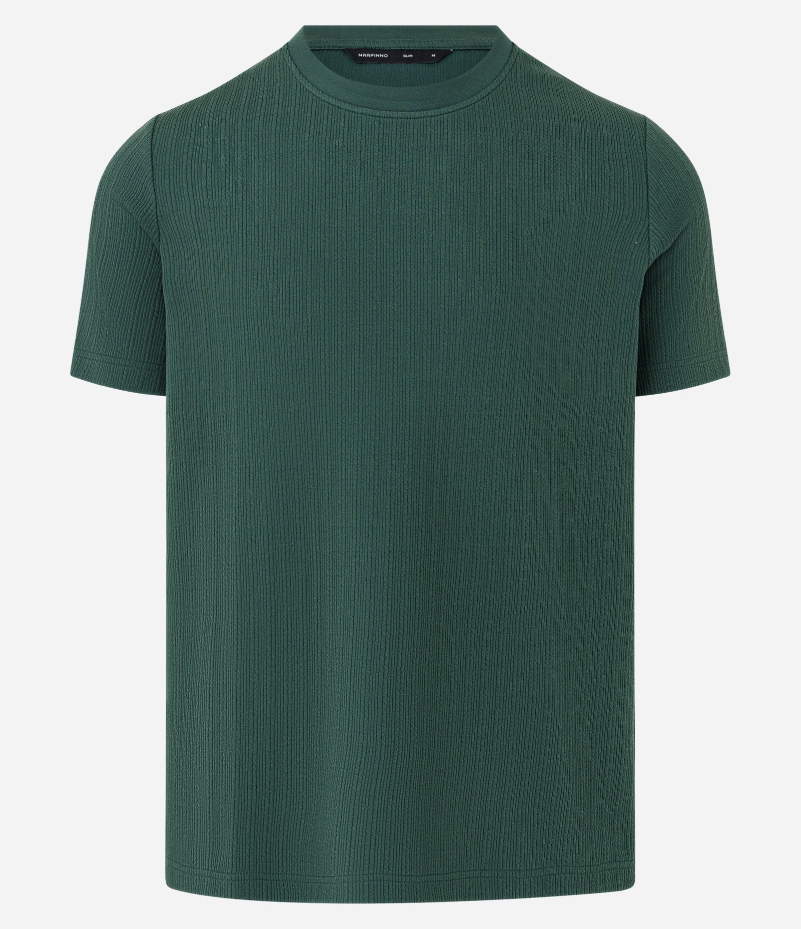 Camiseta Slim com Textura Vertical Verde 5