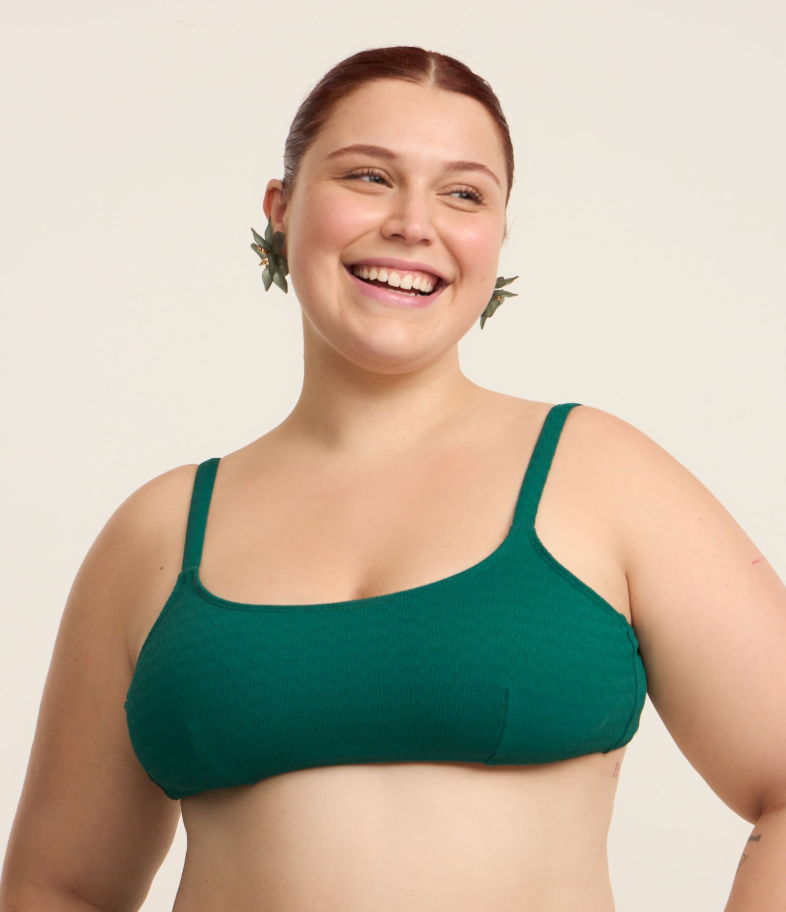 Biquíni Top Reto em Microfibra com Textura Curve & Plus Size Verde 1