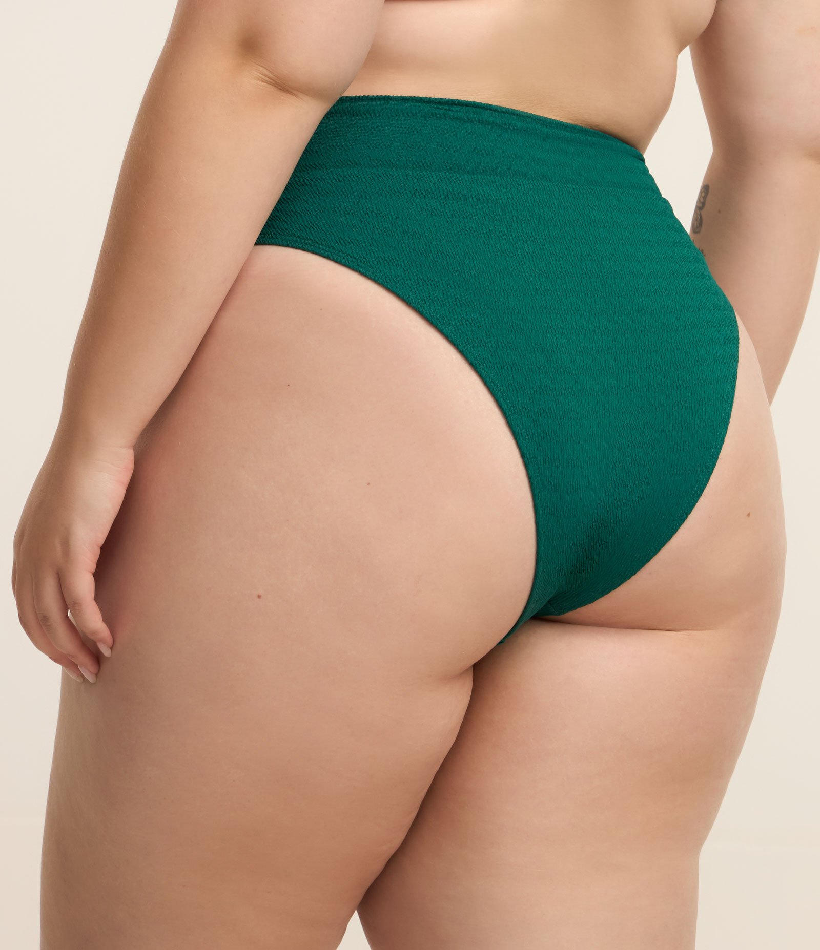 Biquíni Hot Pants em Microfibra com Cós Transpassado Verde 3