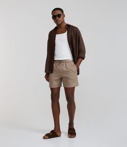 Bermuda de Praia em Anarruga com Textura