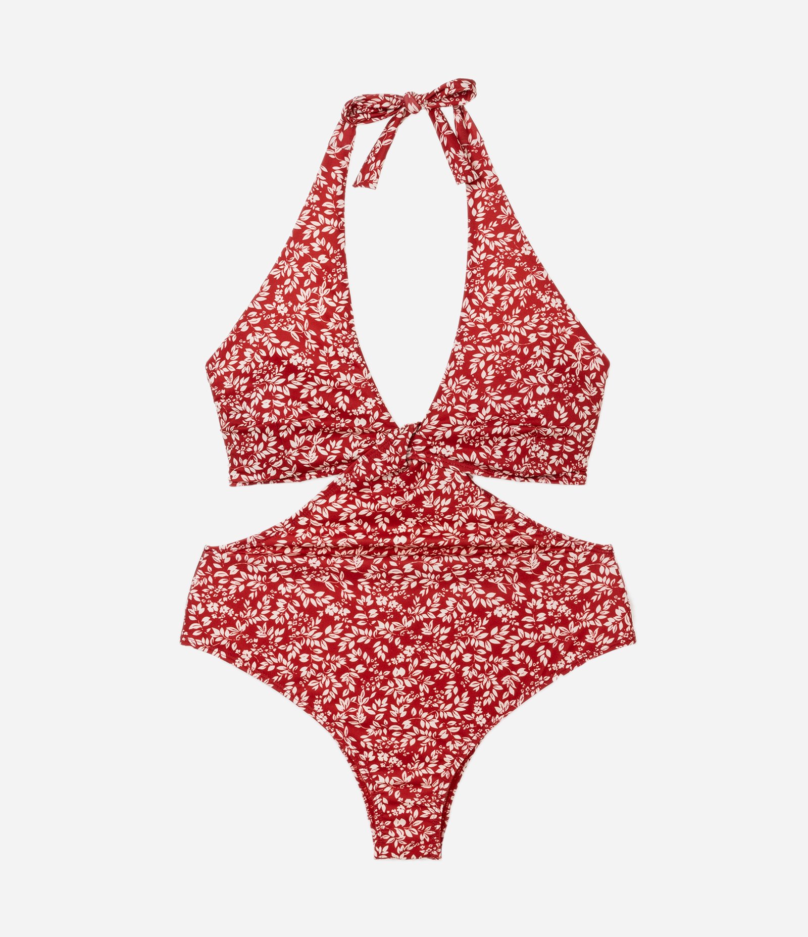 Maiô com Bojo Triângulo em Microfibra com Estampa Floral Liberty Curve & Plus Size Vermelho 5