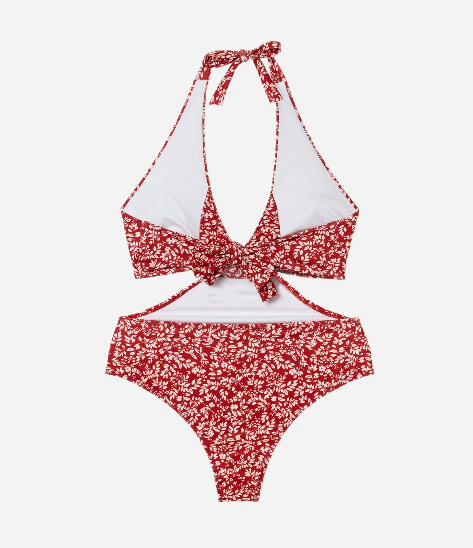 Maiô com Bojo Triângulo em Microfibra com Estampa Floral Liberty Curve & Plus Size Vermelho 6