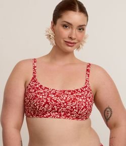 Biquíni Top Reto em Microfibra Floral Liberty Curve e Plus Size