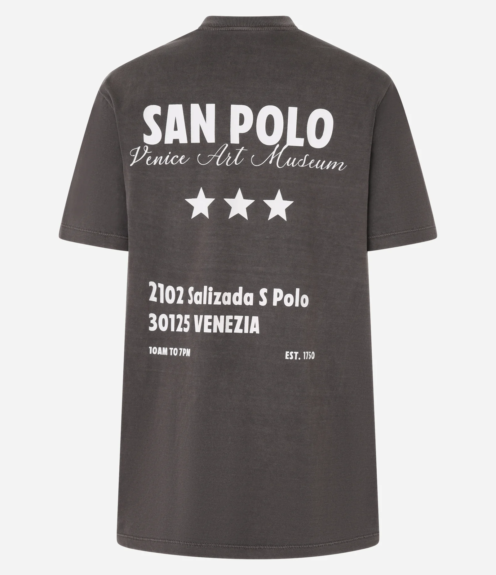 Camiseta Alongada em Algodão com Lettering San Polo Marrom 2