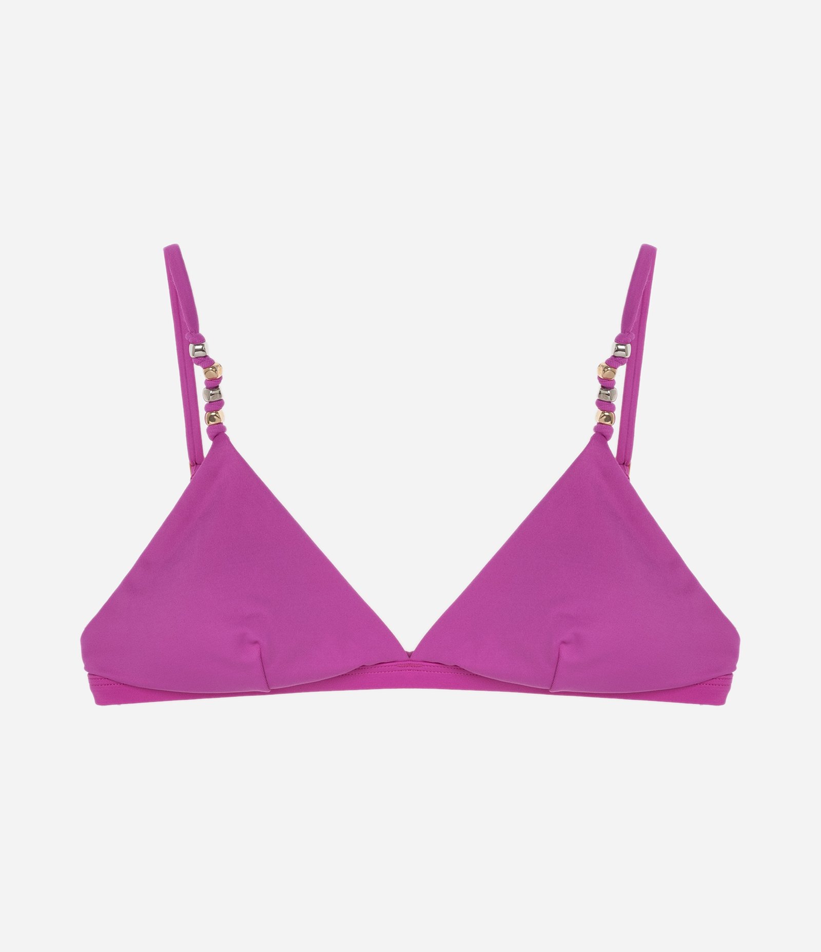 Biquíni Top Triangulo Fixo em Microfibra com Aviamento nas Alças Rosa 5