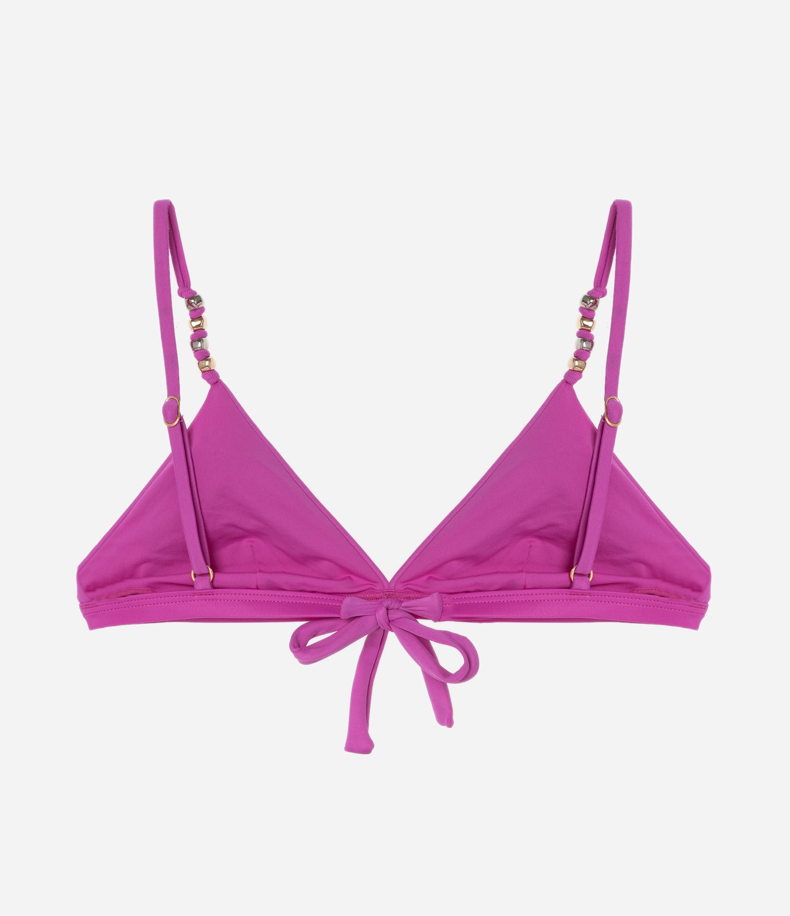 Biquíni Top Triangulo Fixo em Microfibra com Aviamento nas Alças Rosa 6