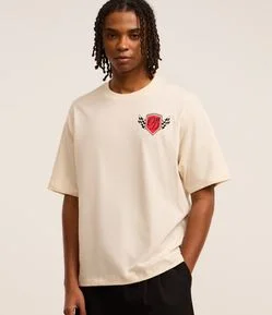 Camiseta Boxy em Algodão com Estampa de Automobilismo