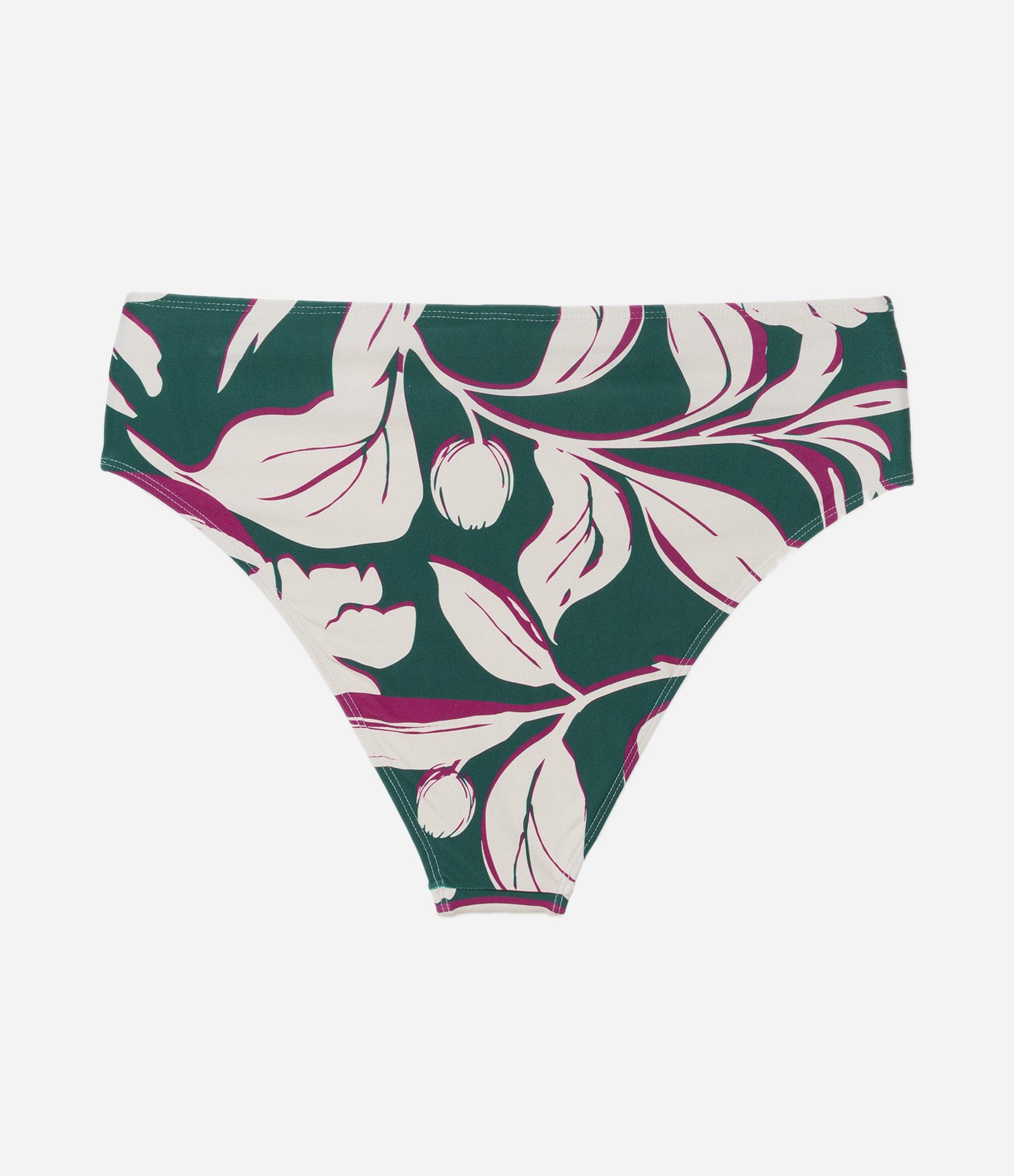 Biquíni Calcinha Hot Pants em Microfibra com Estampa Folhagem e Fio Duplo Curve & Plus Size Verde 6