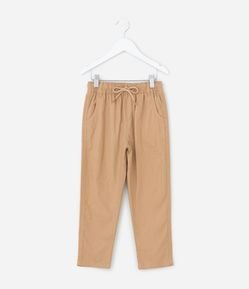 Calça Infantil em Linho com Bolsos - Tam 1 a 6 Anos