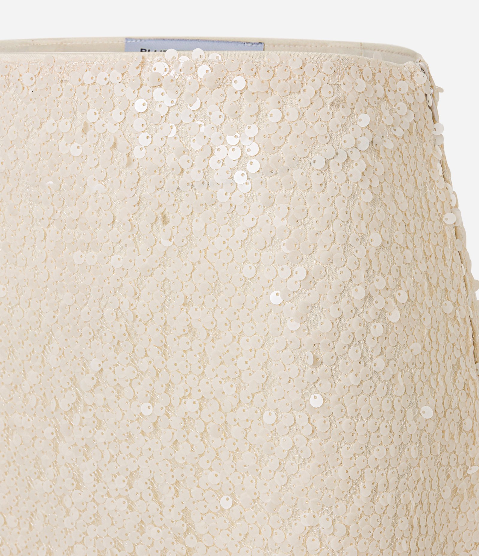 Saia Reta Long Midi em Paetê com Meio Forro Dourado 2