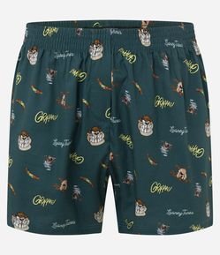 Cueca Samba Canção em Tricoline com Estampa Taz