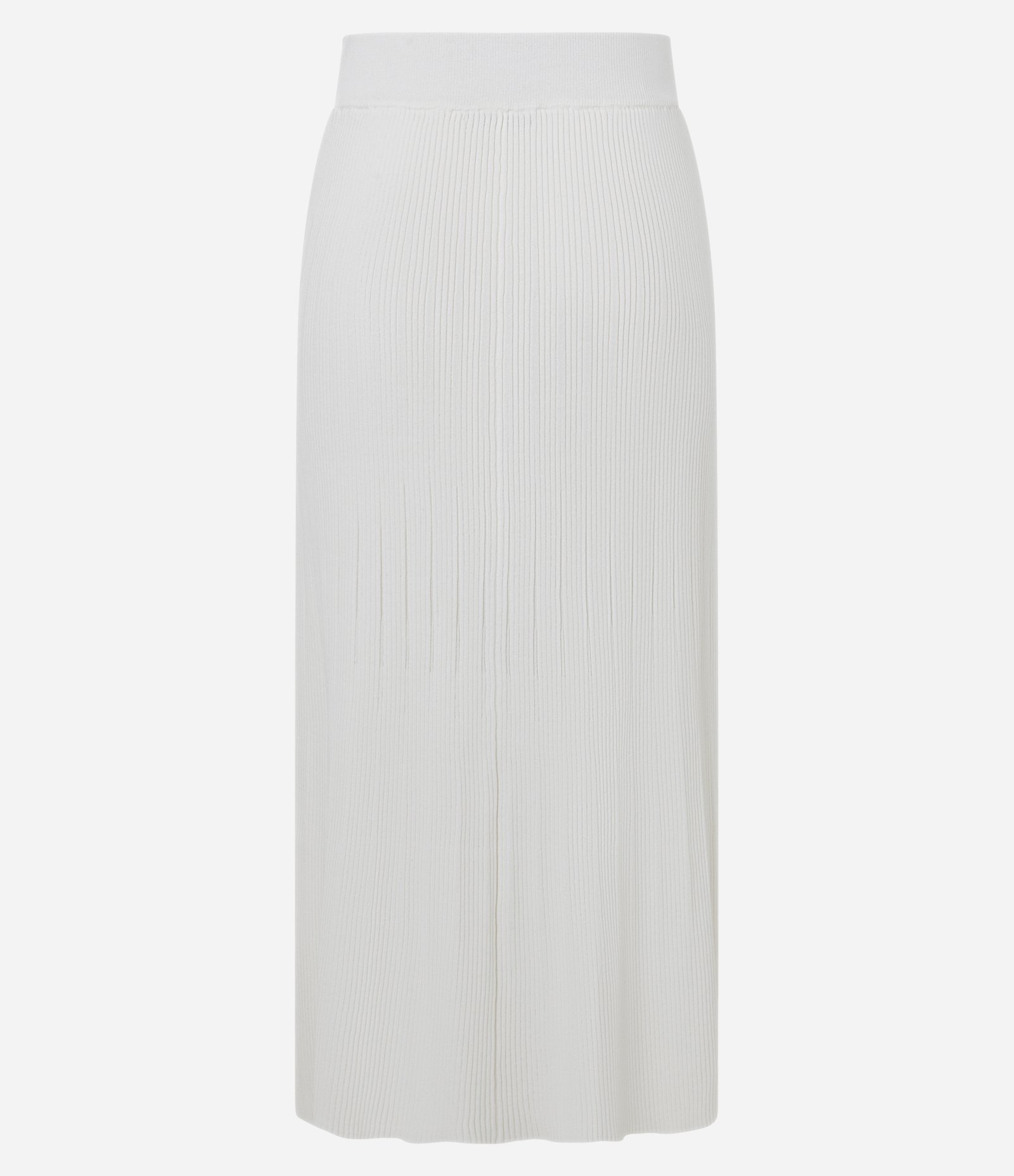Saia Evasê Midi em Tricô com Elástico no Cós Off White 8