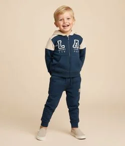 Calça Infantil em Modal com Recortes e Bolsos - Tam 1 a 6 Anos