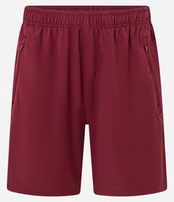 Bermuda Esportiva com Laser Cut e Bolsos com Zíper