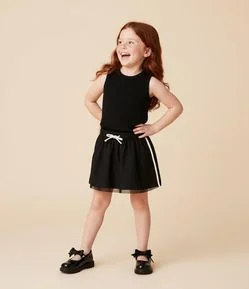 Saia Infantil em Tule com Listra Contrastante - Tam 1 a 6 Anos