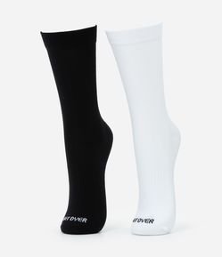 Kit 02 Meias Cano Alto Esportivas em Poliamida