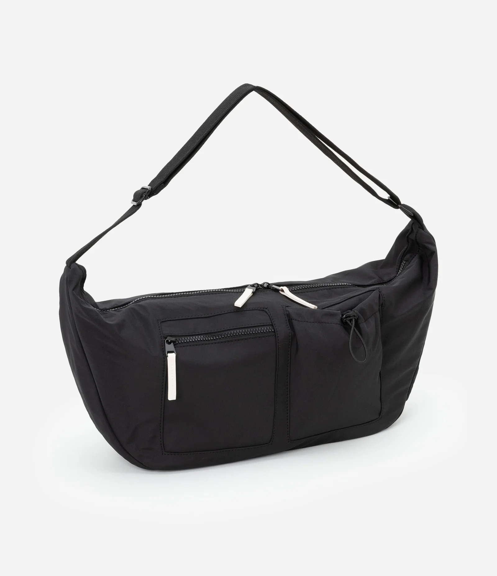 Bolsa Hobo com Alças Ajustáveis e Bolsos Preto 1
