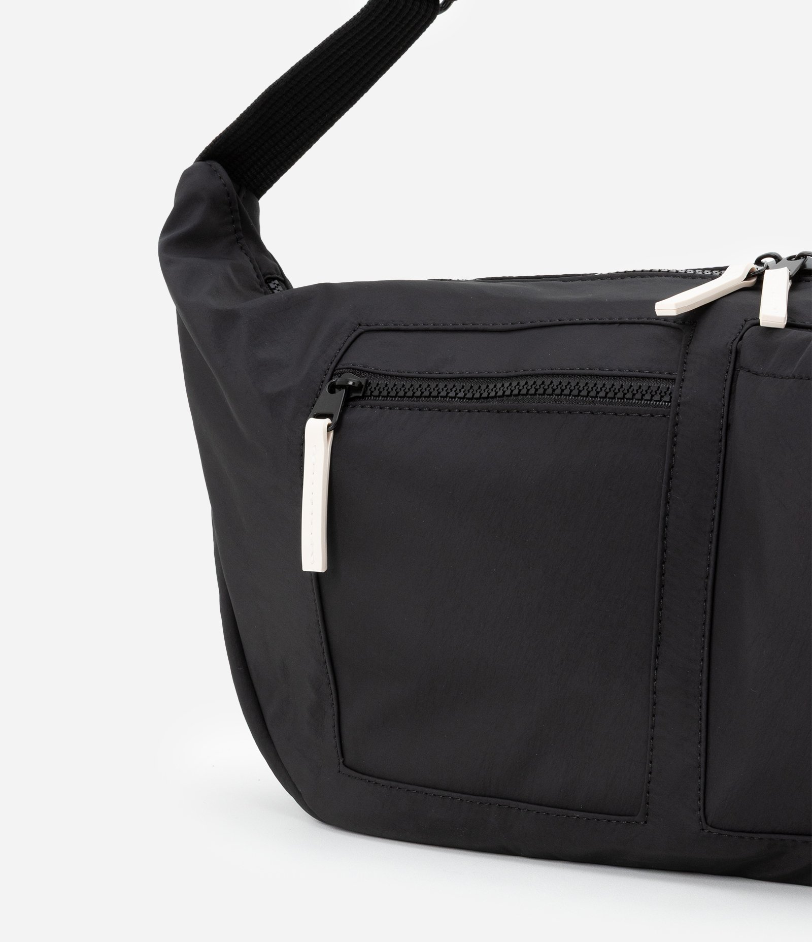 Bolsa Hobo com Alças Ajustáveis e Bolsos Preto 6