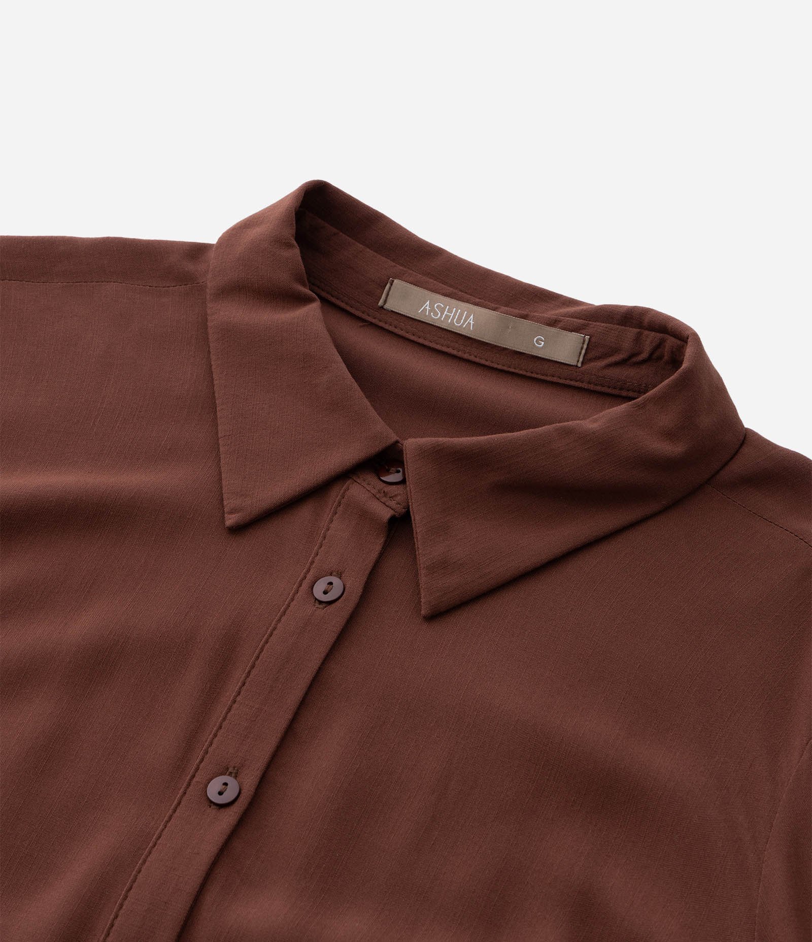 Vestido Midi em Viscose com Botões e Marias na Saia Curve & Plus Size Marrom 8