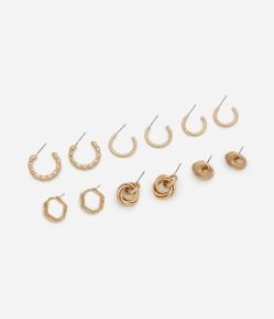 Kit 06 Brincos Argola e Diversos