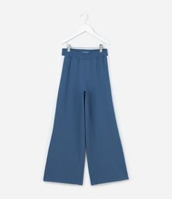 Calça Wide Leg Infantil com Listra Lateral - Tam 5 a 14  Anos