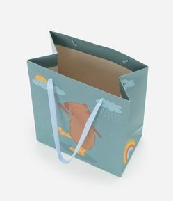 Embalagem de Presente Pequena com Estampa Capivara na Chuva