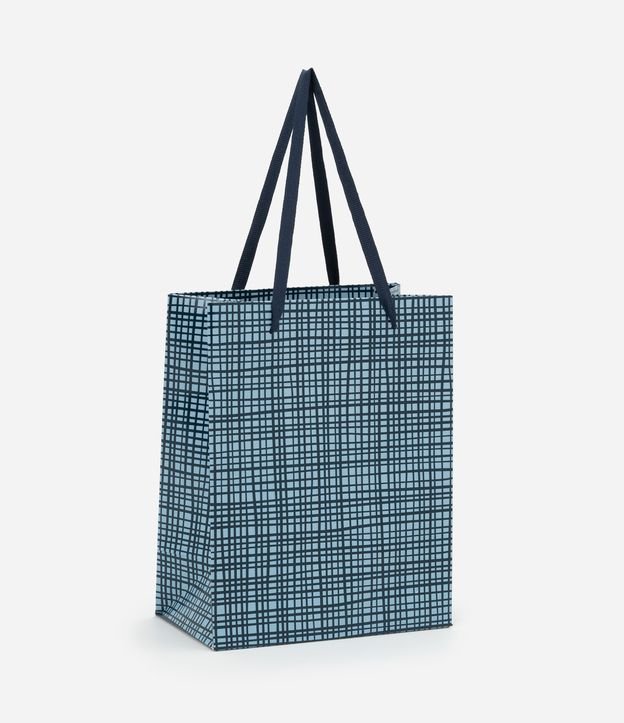 Embalagem de Presente Pequena com Estampa Xadrez