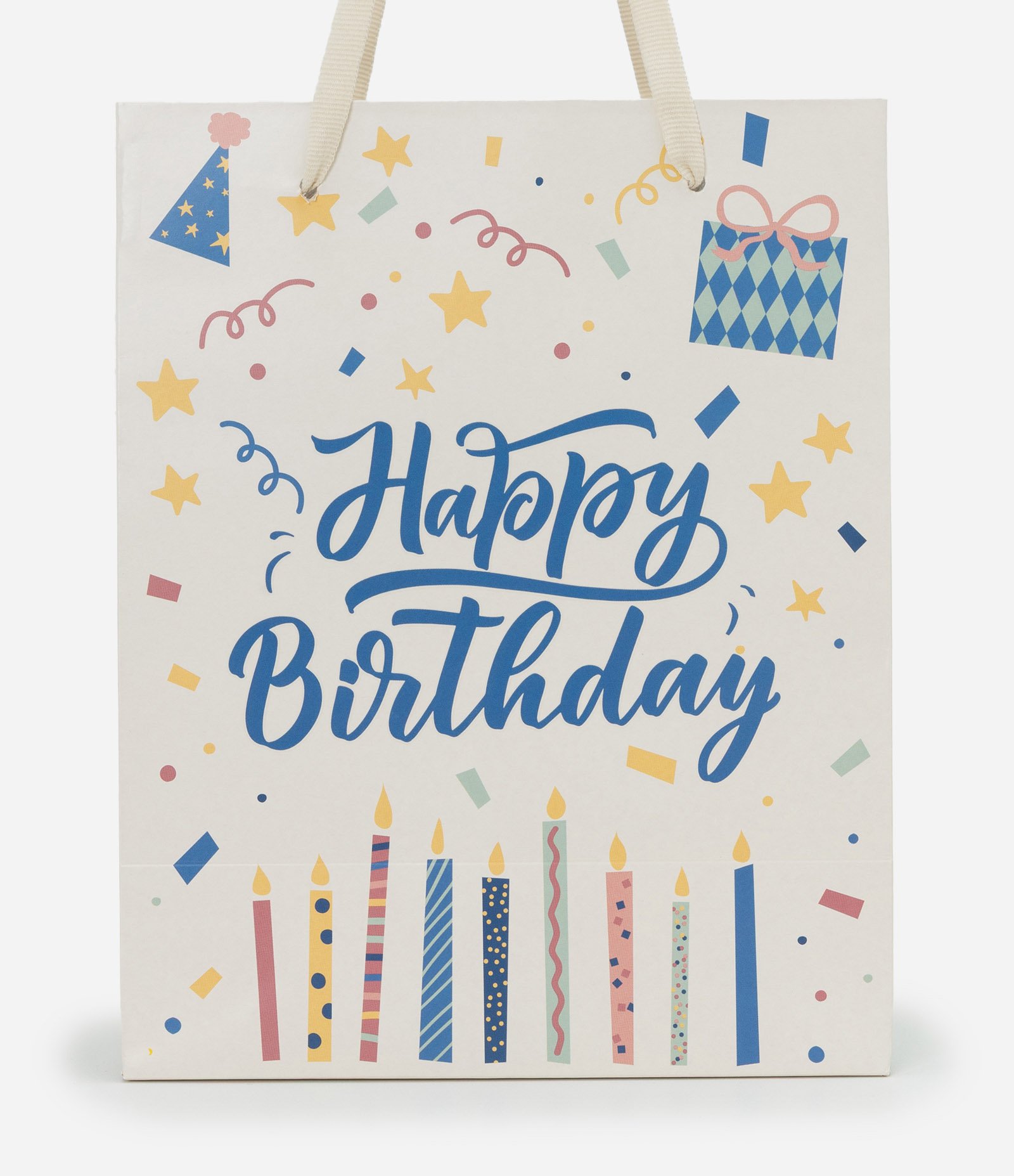 Embalagem de Presente Pequena com Estampa Feliz Aniversário Off White 2