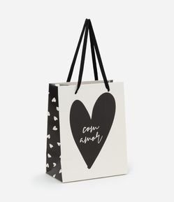 Embalagem de Presente Pequena com Estampa de Coração