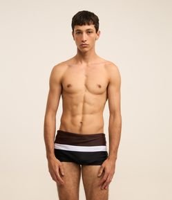 Sunga em Microfibra com Blocos de Cor