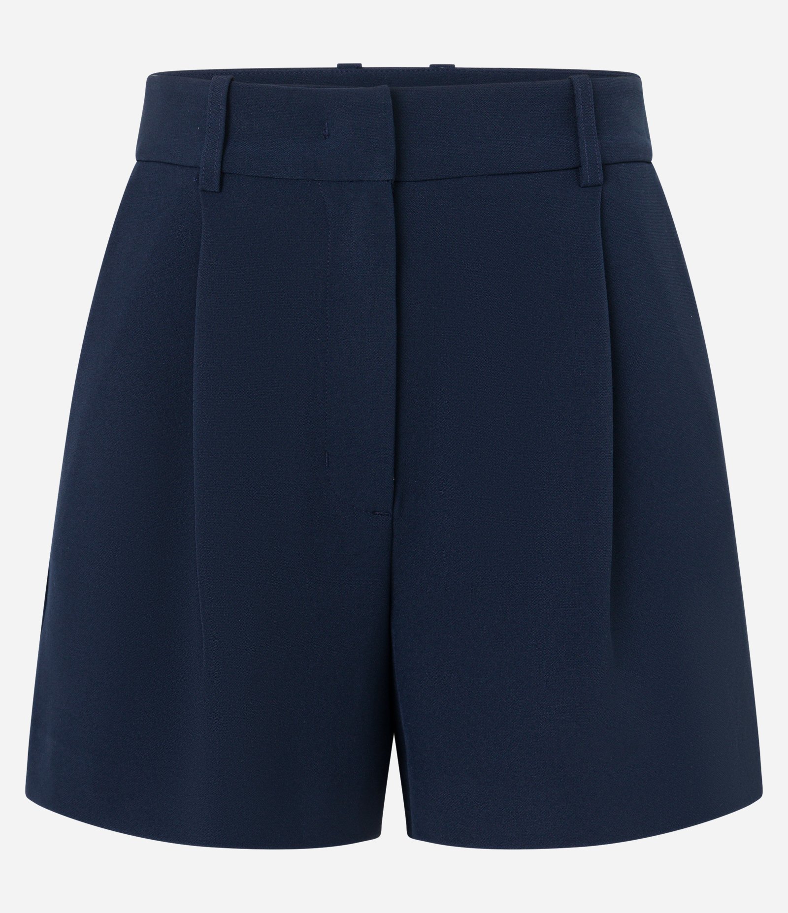 Short Alfaiatado Cintura Alta com Pregas e Lapela Azul Marinho 5