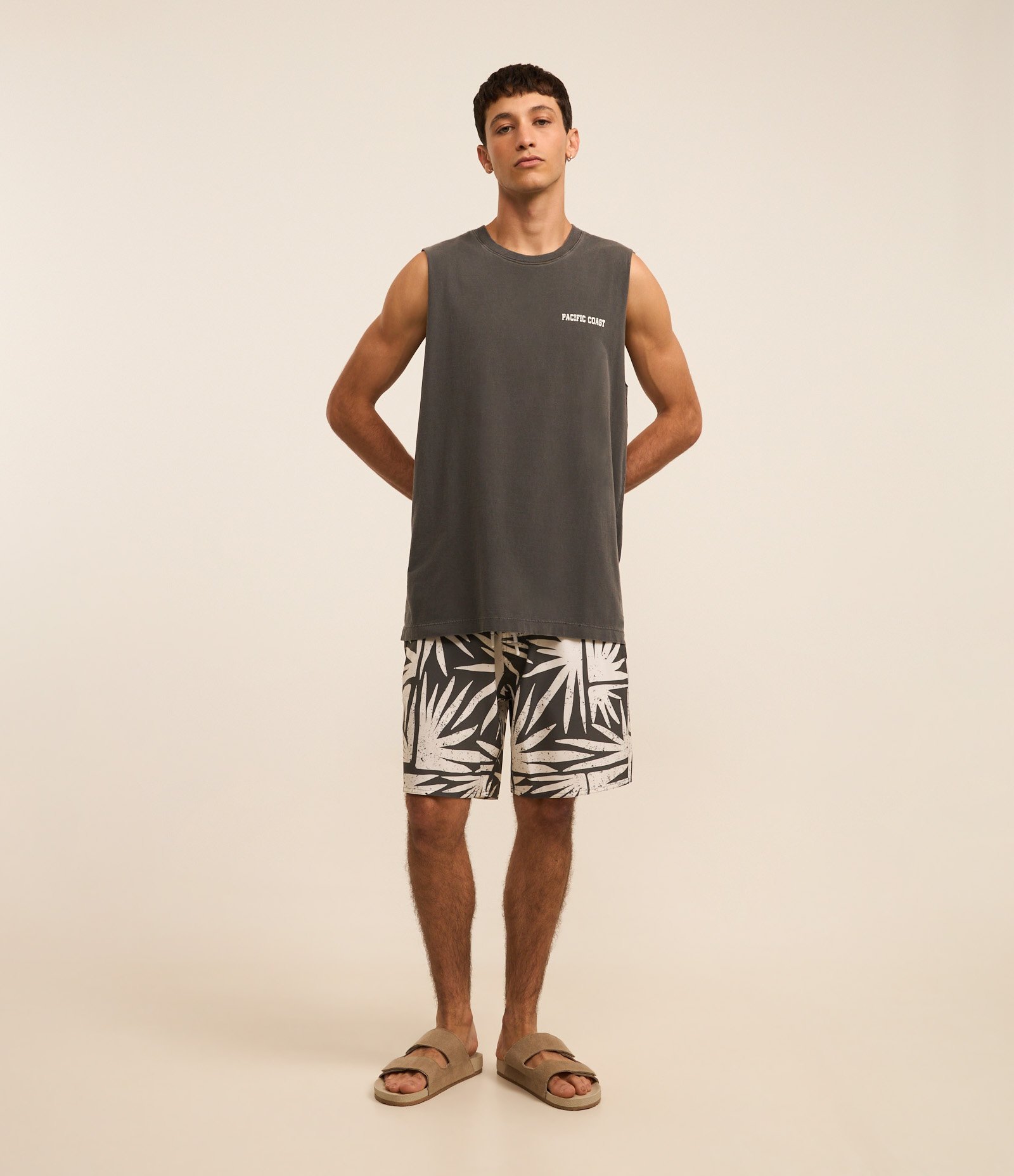 Regata Comfort em Algodão com Estampa Lettering Praia Preto 2