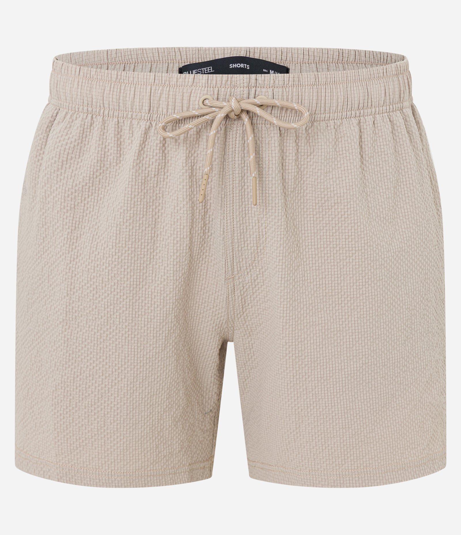 Bermuda de Banho Básica em Microfibra Texturizado  Bege 6