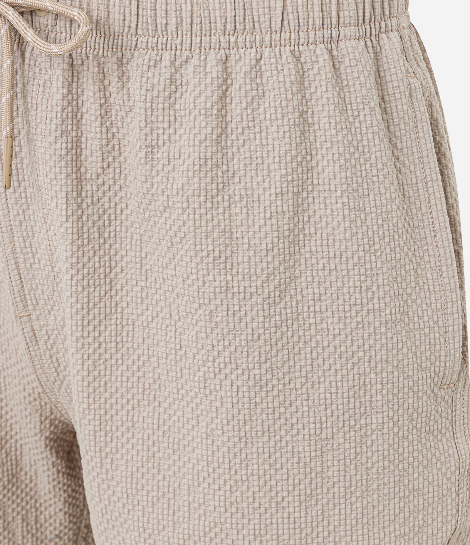 Bermuda de Banho Básica em Microfibra Texturizado  Bege 8