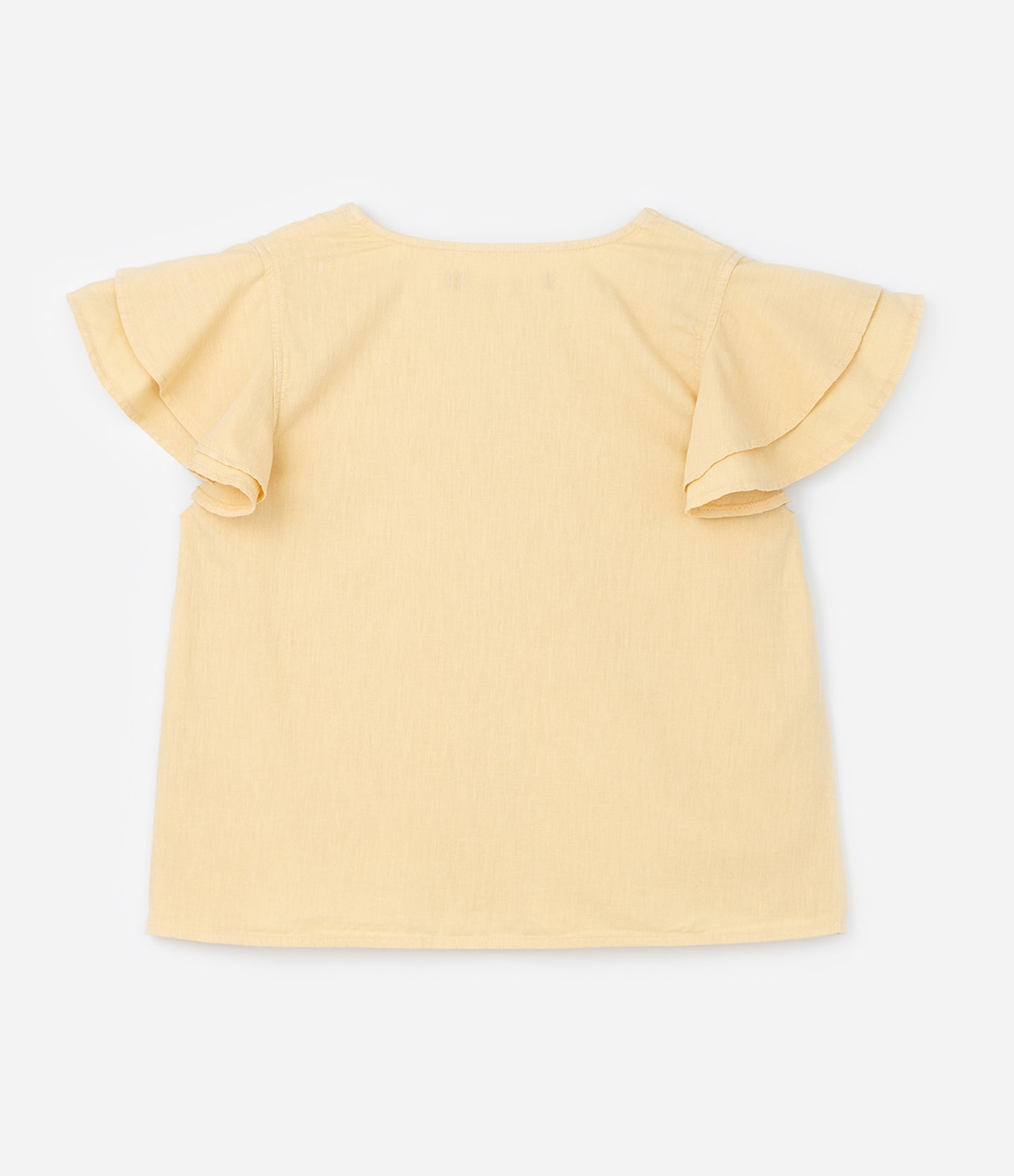 Blusa Evasê em Sarja com Manga Dupla Amarale Manteiga 6