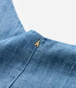 Blusa em Jeans com Alça Fina Ajustável Curve & Plus Size