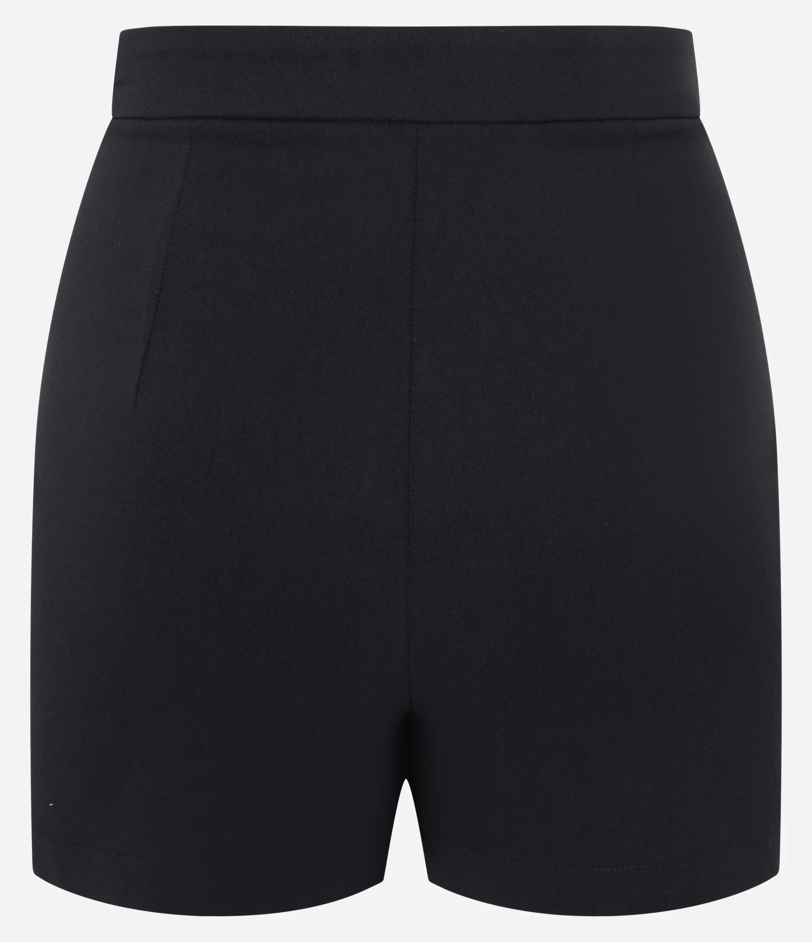 Short Saia em Bengaline com Sobreposição Preto 6