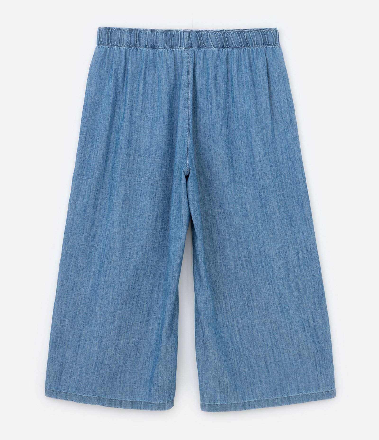 Calça Pantacourt em Jeans com Sobreposição Curve & Plus Size Azul 6