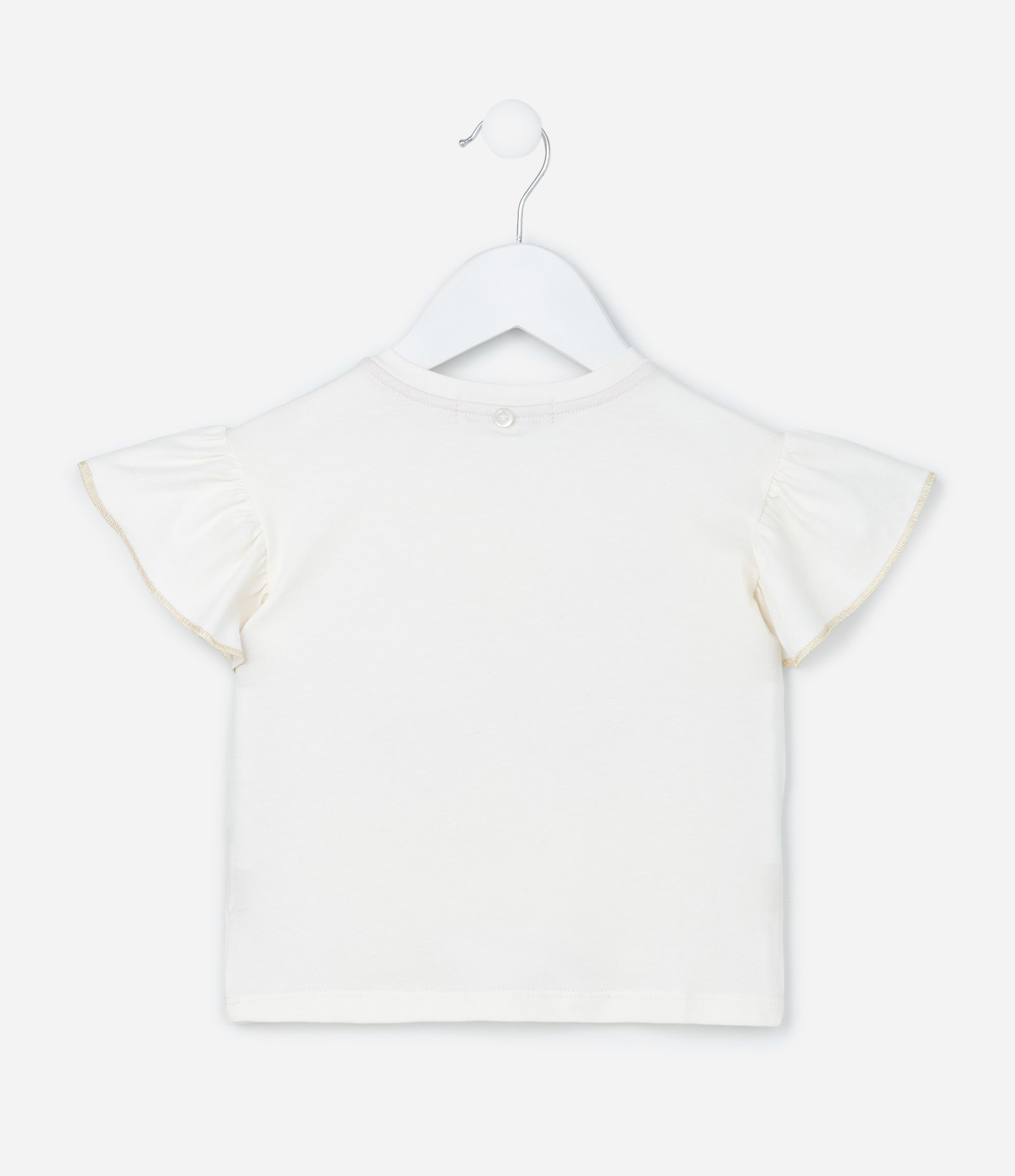 Blusa Infantil com Asas e Estampa de Borboleta - Tam 1 a 6 Anos Branco 5