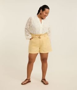 Short em Sarja com Cinto Curve & Plus Size