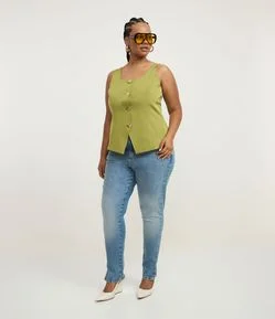 Calça Skinny em Jeans com Elastano Curve & Plus