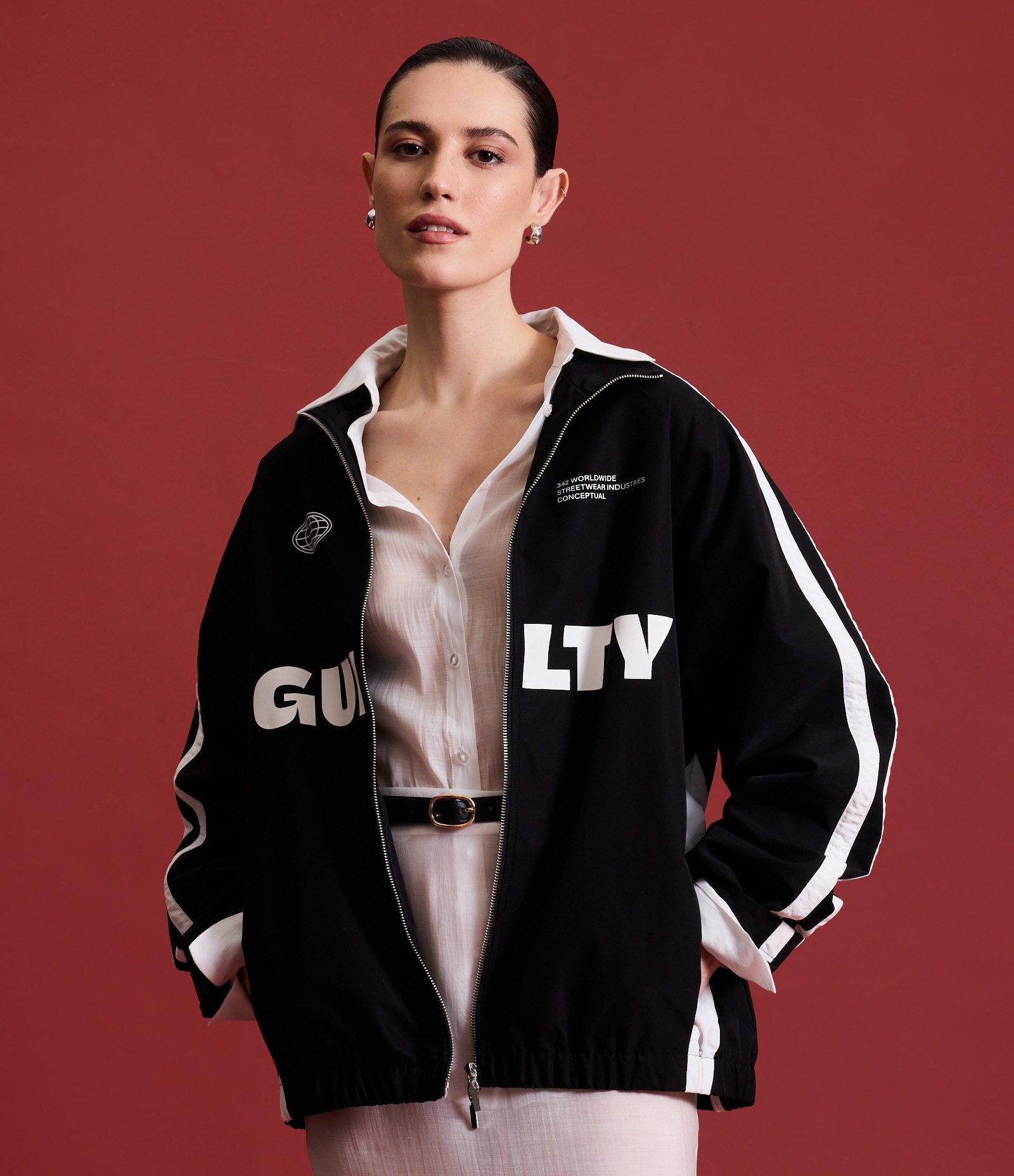 Camisa Oversized em Organza com Transparência Branco 5