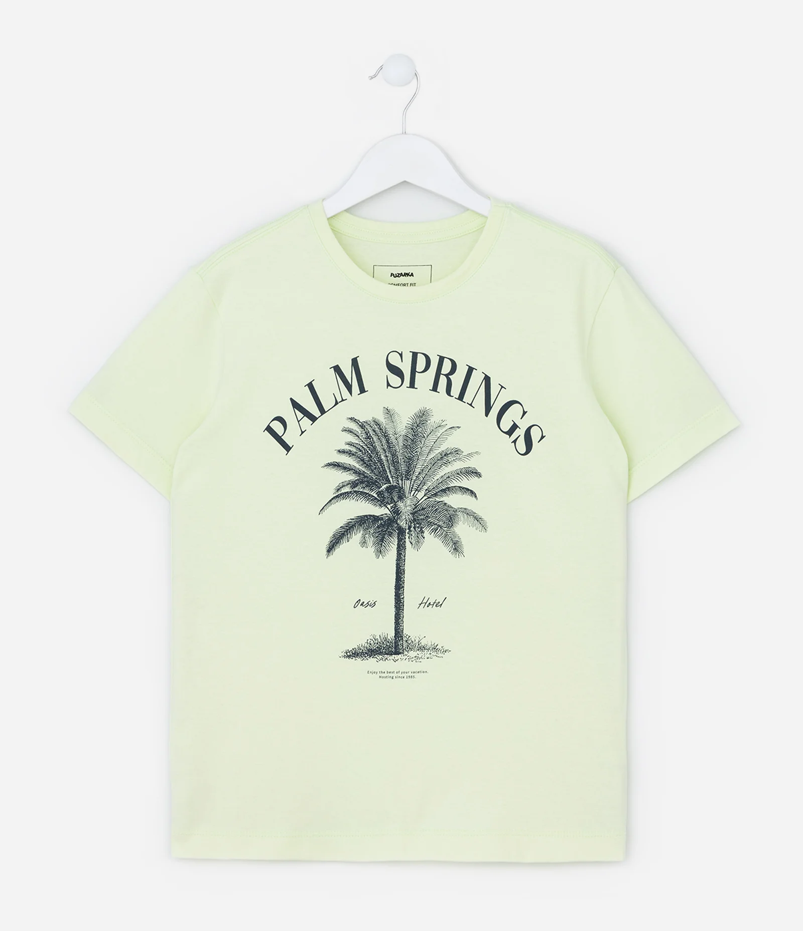 Camiseta Infantil com Lettering Palm Springs - Tam 5 a 14 Anos Verde 2