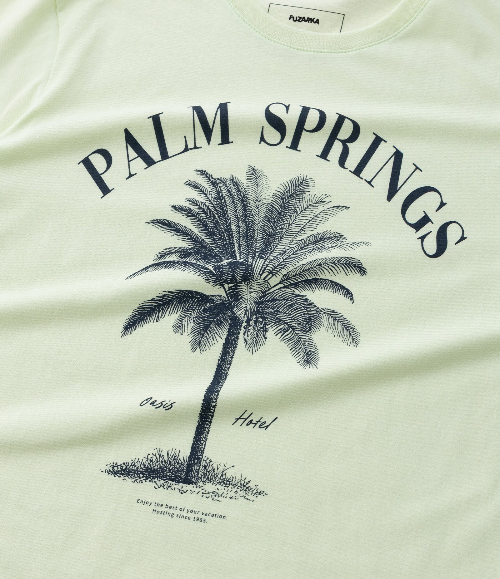Camiseta Infantil com Lettering Palm Springs - Tam 5 a 14 Anos Verde 6
