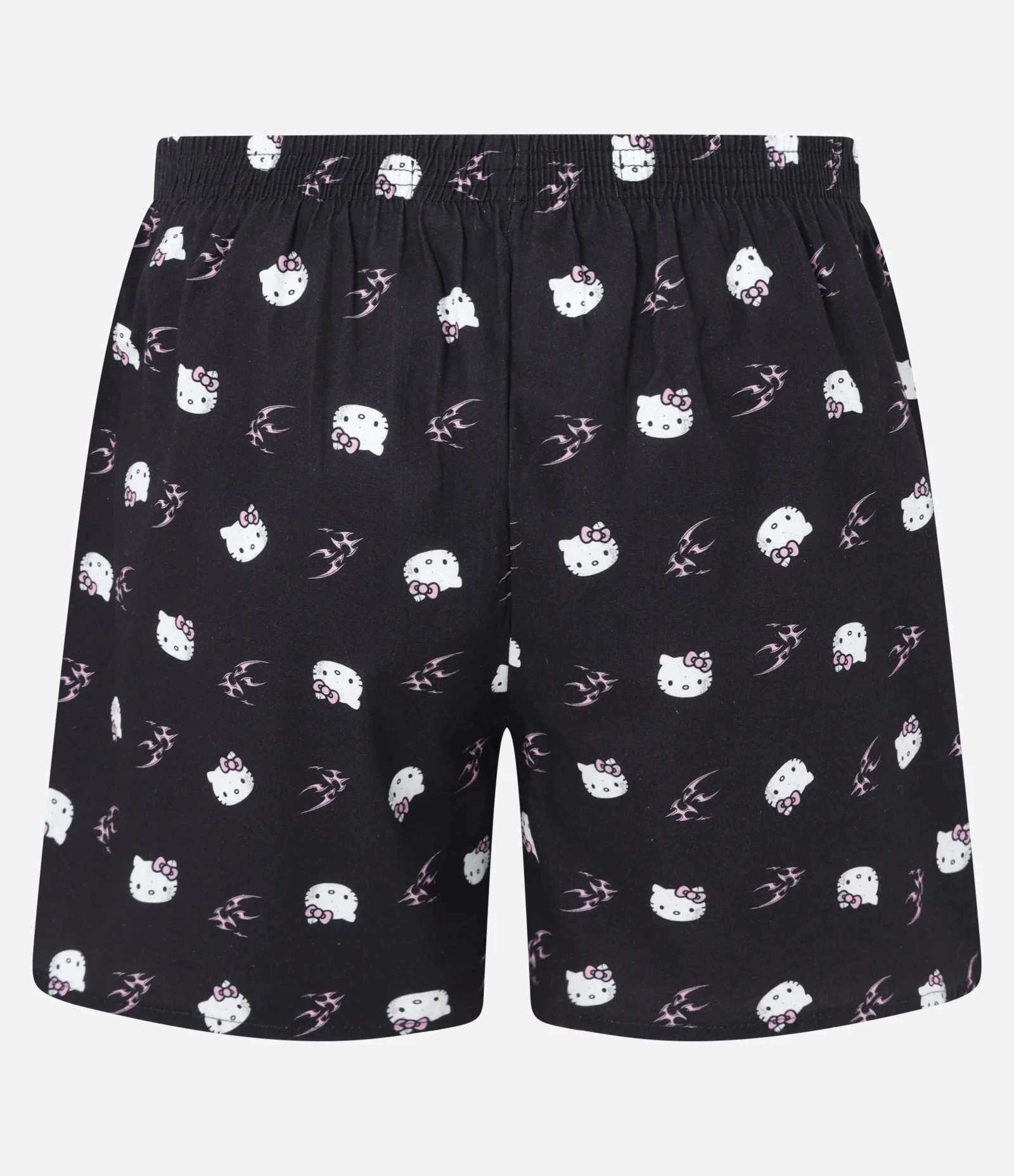 Cueca Samba Canção em Tricoline com Estampa Hello Kitty Preto 2