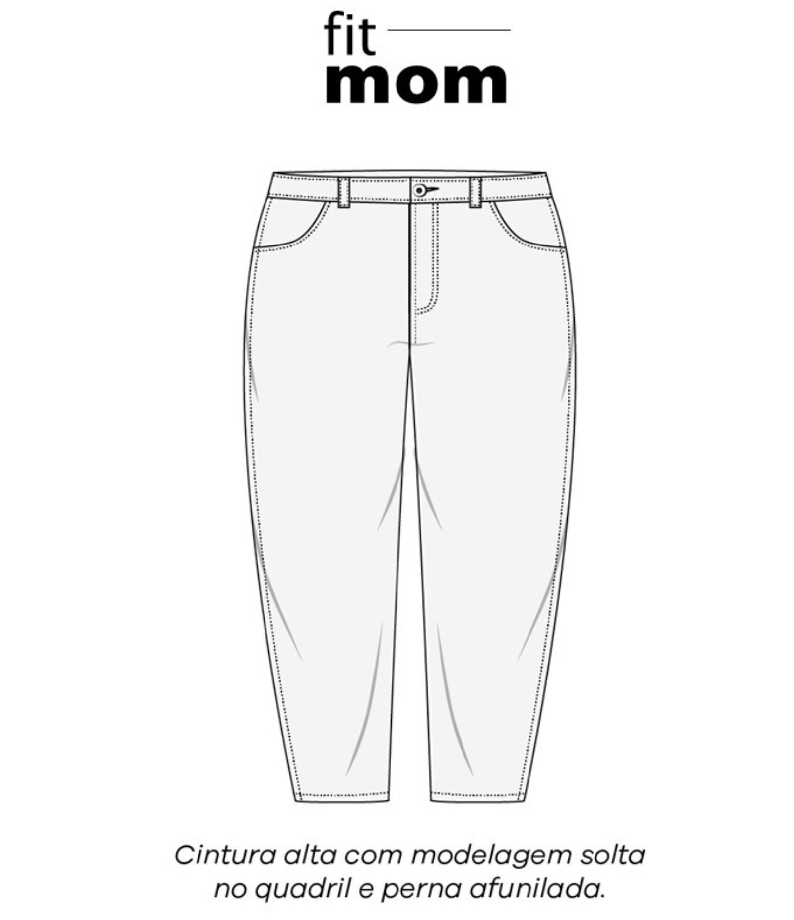 Calça Mom em Jeans com Tachas e Barra Desfiada Curve & Plus Size Azul 13